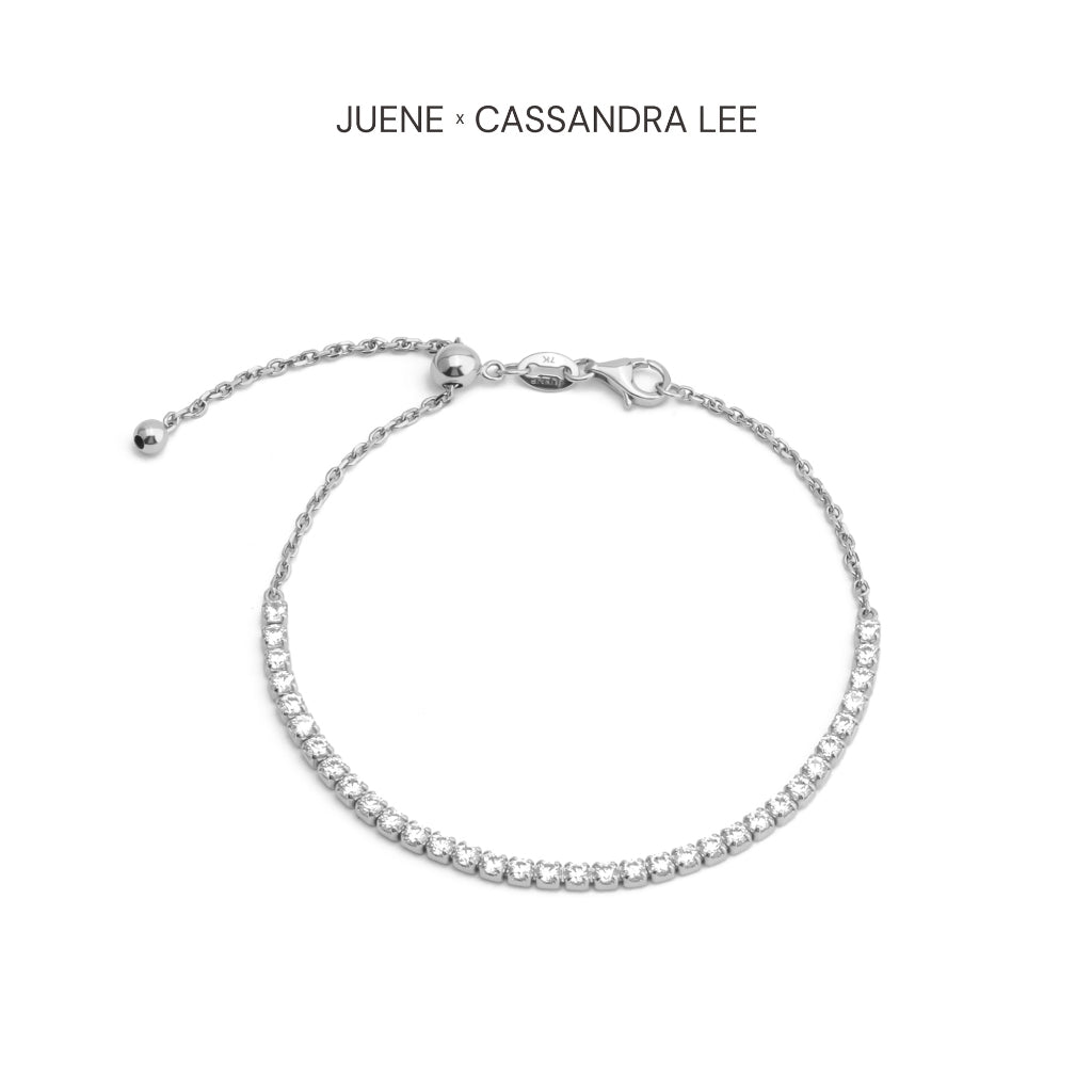 Gelang Serut Emas 7k - Evermore Tennis Gold Bracelet - With Love Collection - Cassandra Lee x Juene Jewelry - Juene