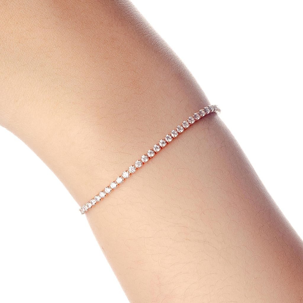 Gelang Serut Emas 7k - Evermore Tennis Gold Bracelet - With Love Collection - Cassandra Lee x Juene Jewelry - Juene