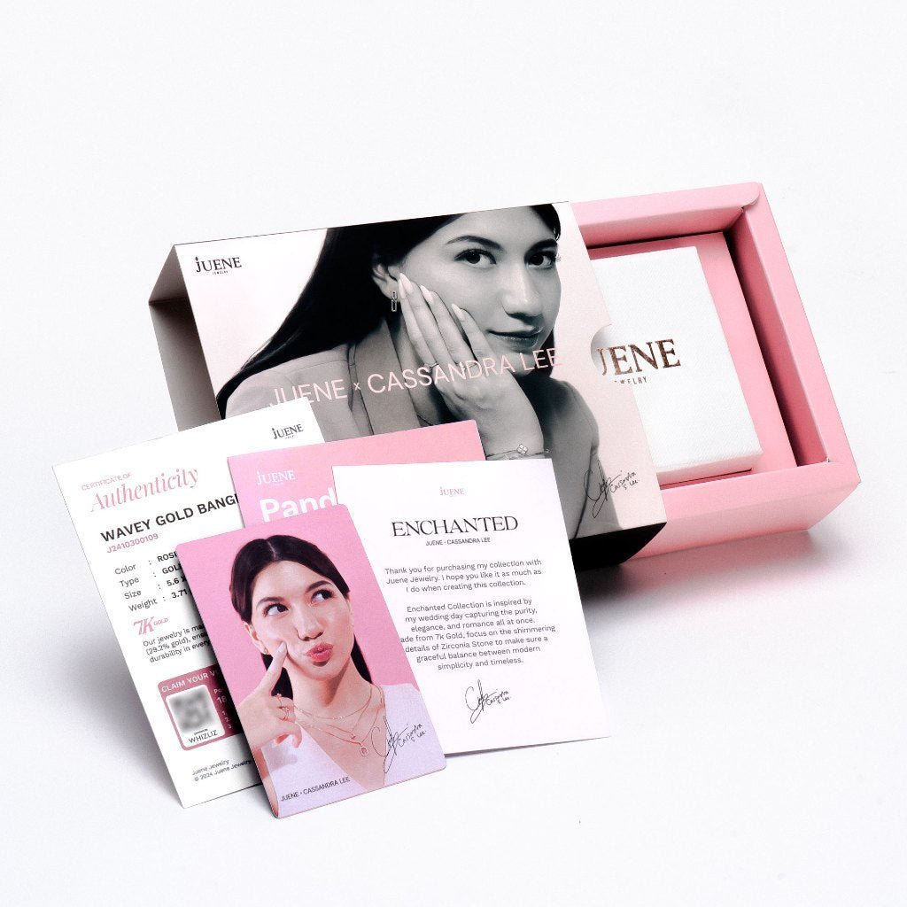 Gelang Serut Emas 7k - Evermore Tennis Gold Bracelet - With Love Collection - Cassandra Lee x Juene Jewelry - Juene