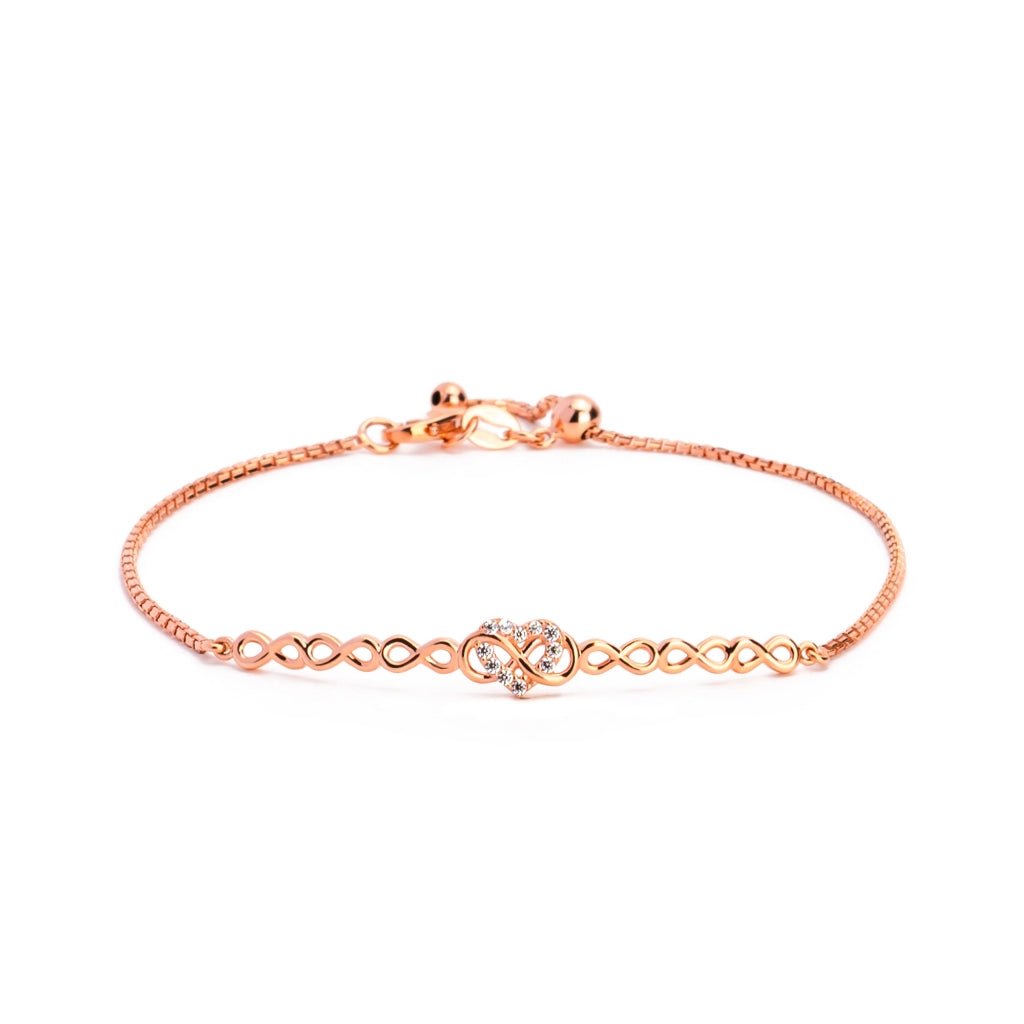 Gelang Serut Emas 7k - Infinity Love Gold Bracelet - Eternal Collection - Juene Jewelry - Juene