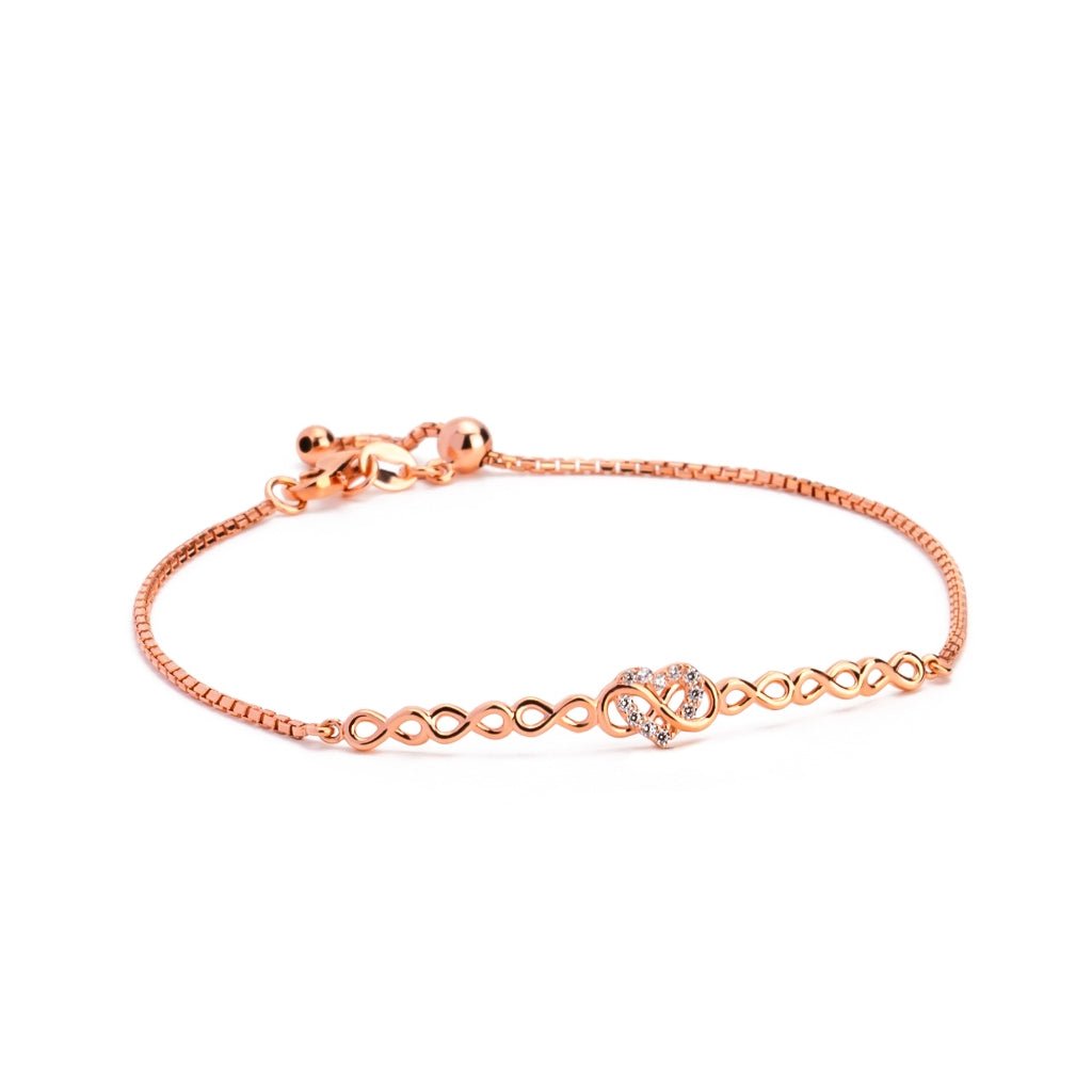 Gelang Serut Emas 7k - Infinity Love Gold Bracelet - Eternal Collection - Juene Jewelry - Juene