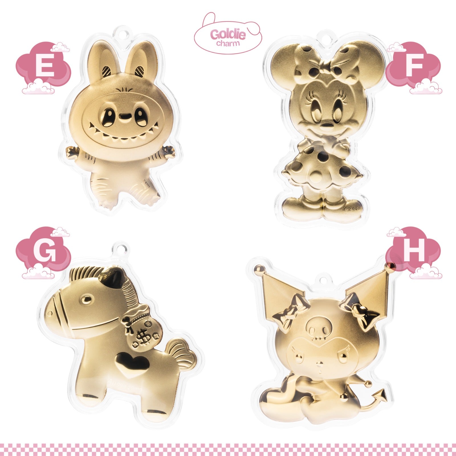 Goldie Charm - Real Gold Bag Charm / Phone Holder - Gantungan Tas - Gantungan HP Emas - Juene Jewelry - Juene