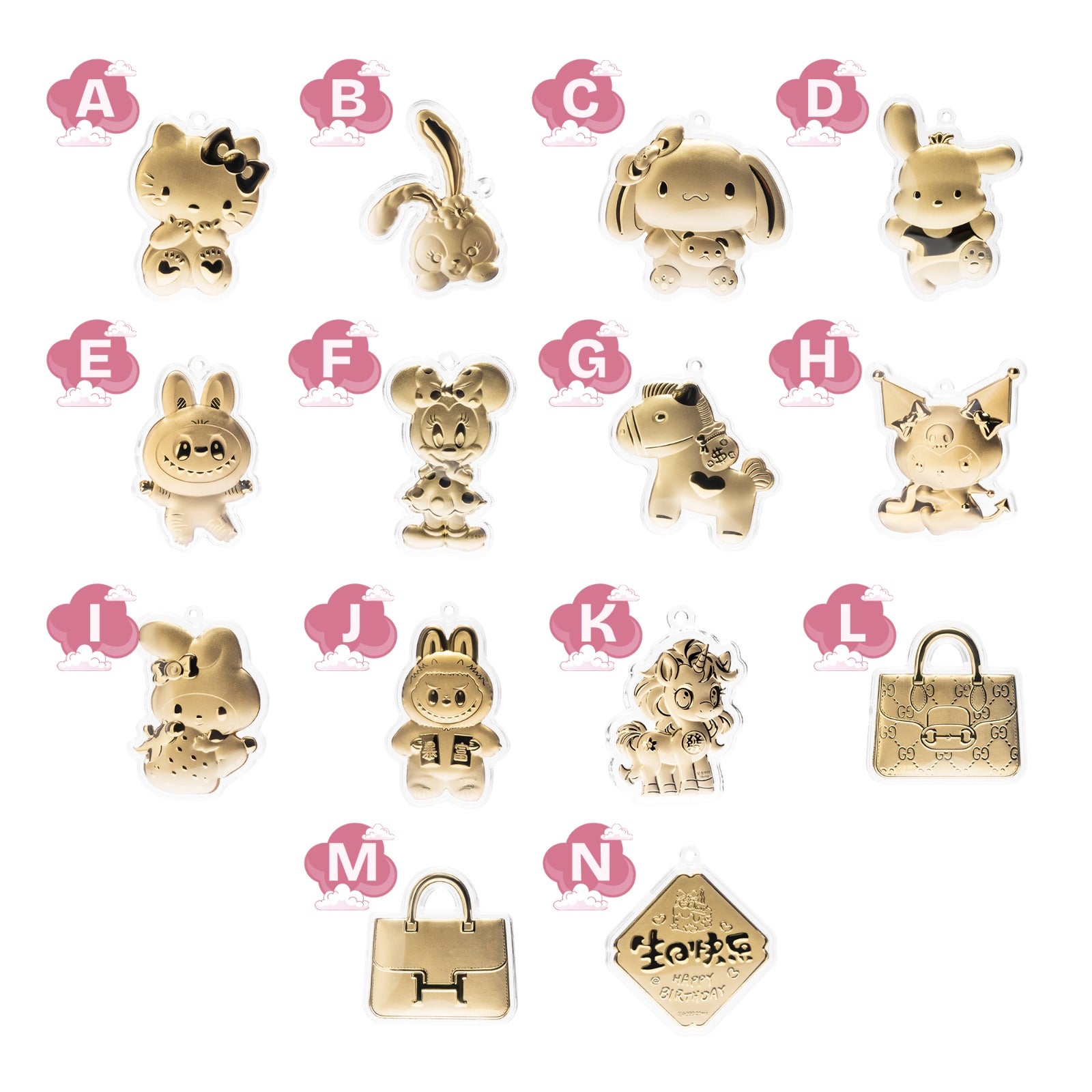 Goldie Charm - Real Gold Bag Charm / Phone Holder - Gantungan Tas - Gantungan HP Emas - Juene Jewelry - Juene