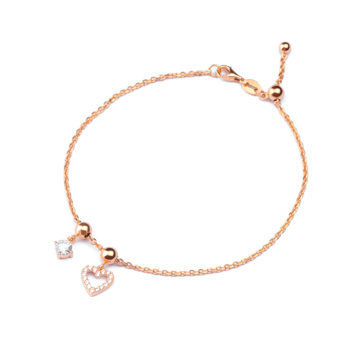 Gelang Serut Emas 8K - Heart Gold Bracelet - Fiora Collection - Juene Jewelry