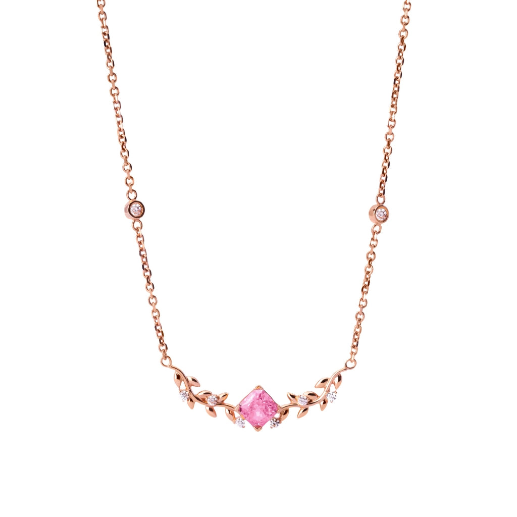 Kalung Serut Emas 7k - Rosevina Gold Necklace - Pinky Crush Collection - Juene Jewelry