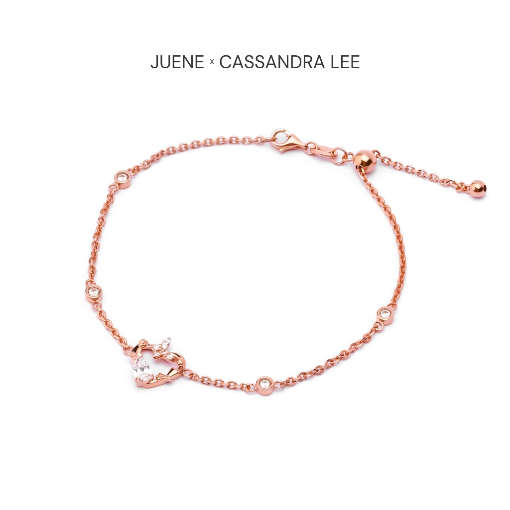 Gelang Serut Emas 7k - Heartfelt Gold Bracelet - Juene x Cassandra Lee Enchanted Collection - Juene Jewelry