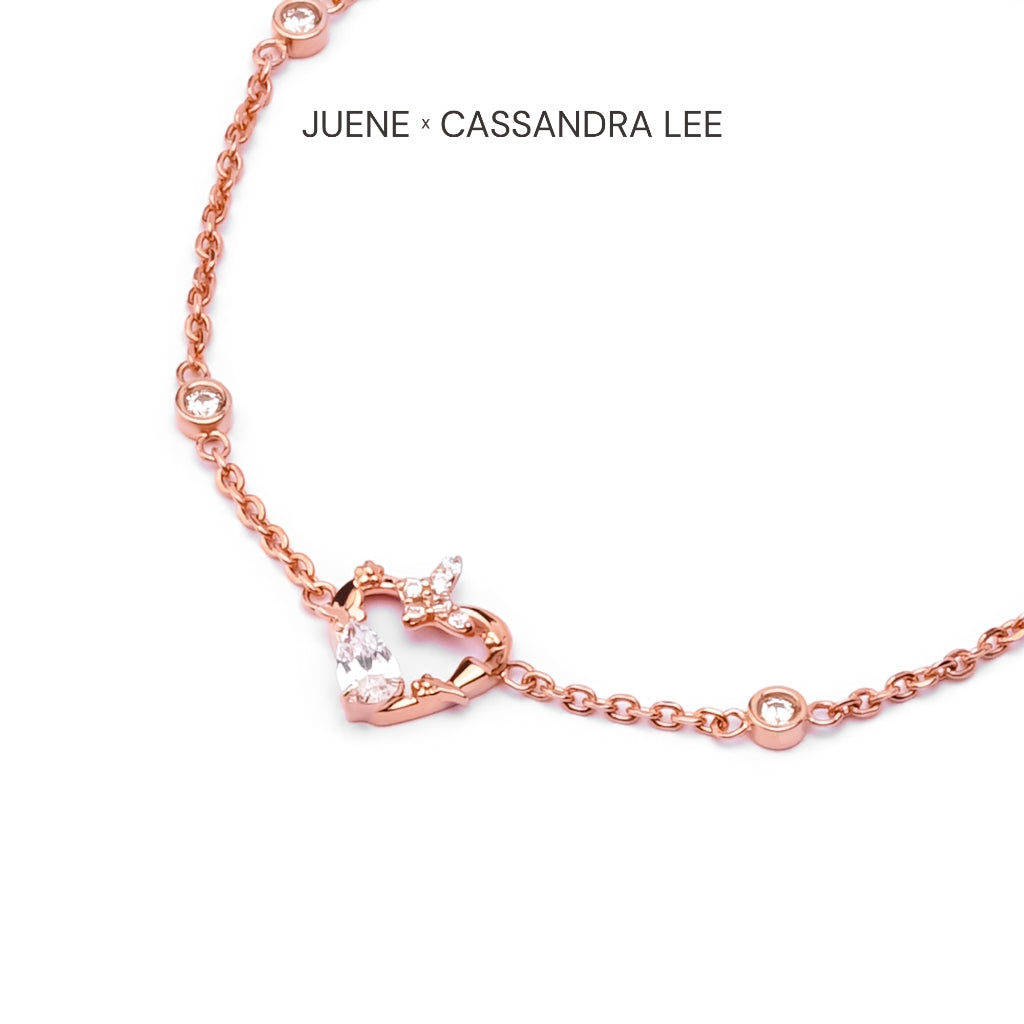 Gelang Serut Emas 7k - Heartfelt Gold Bracelet - Juene x Cassandra Lee Enchanted Collection - Juene Jewelry