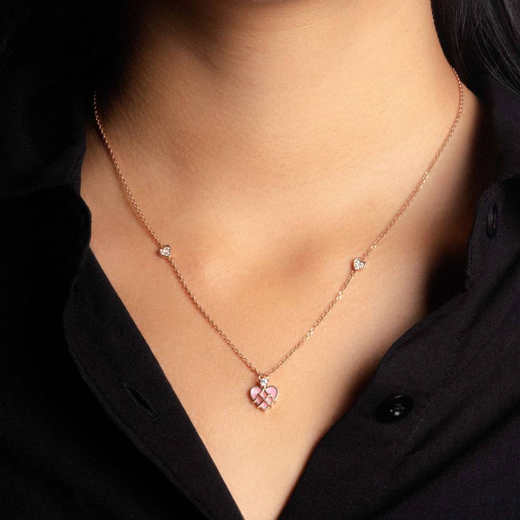 Kalung Serut Emas 7k - Klar Gold Necklace - Charlotte Collection - Juene Jewelry