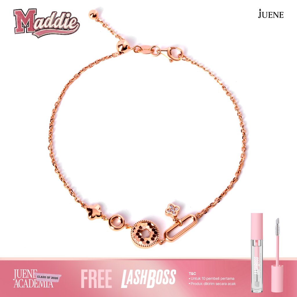 Gelang Serut 8K - Sarra Gold Bracelet - Maddie Collection - Juene Jewelry