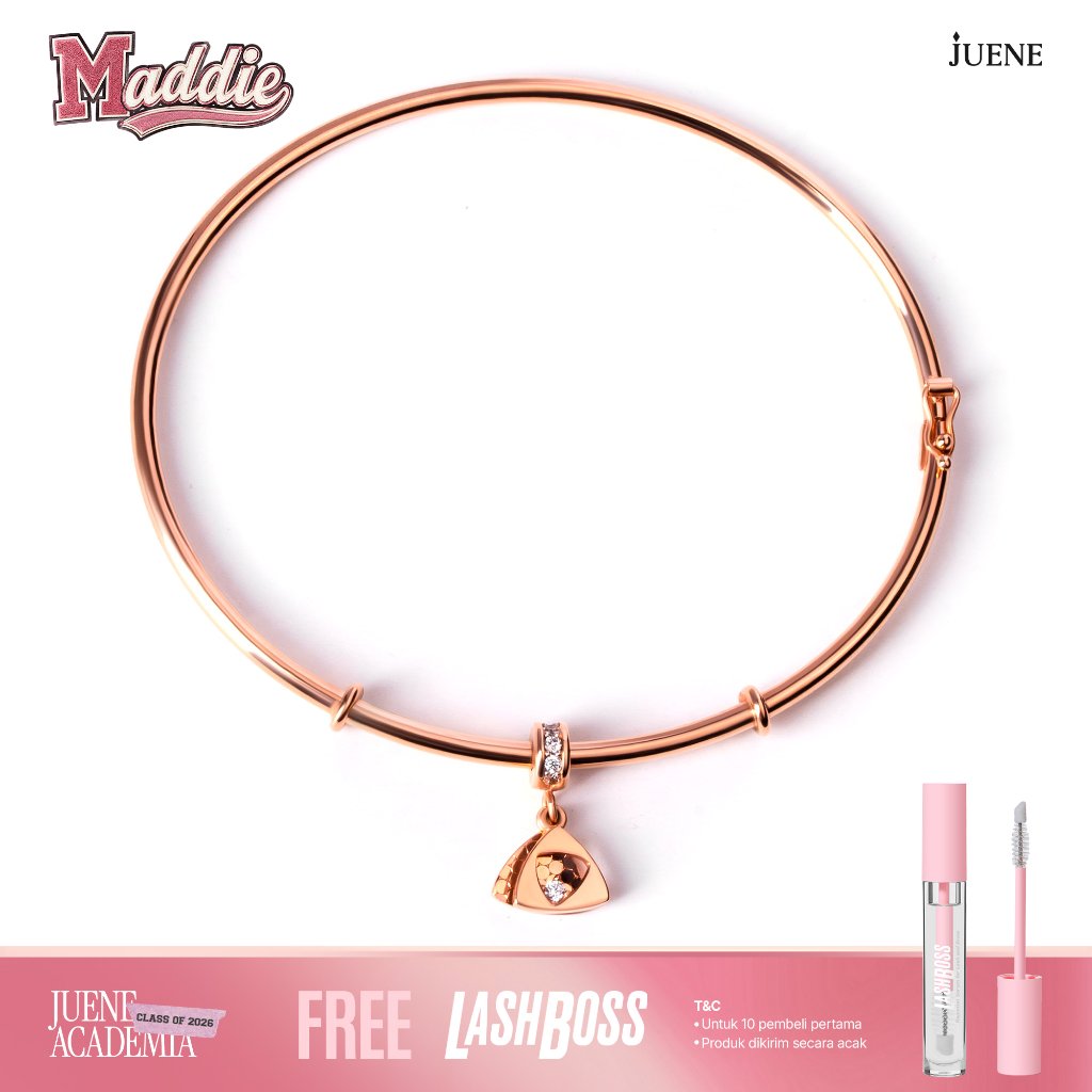 Gelang Emas 8K - Stelia Gold Bangle - Maddie Collection - Juene Jewelry