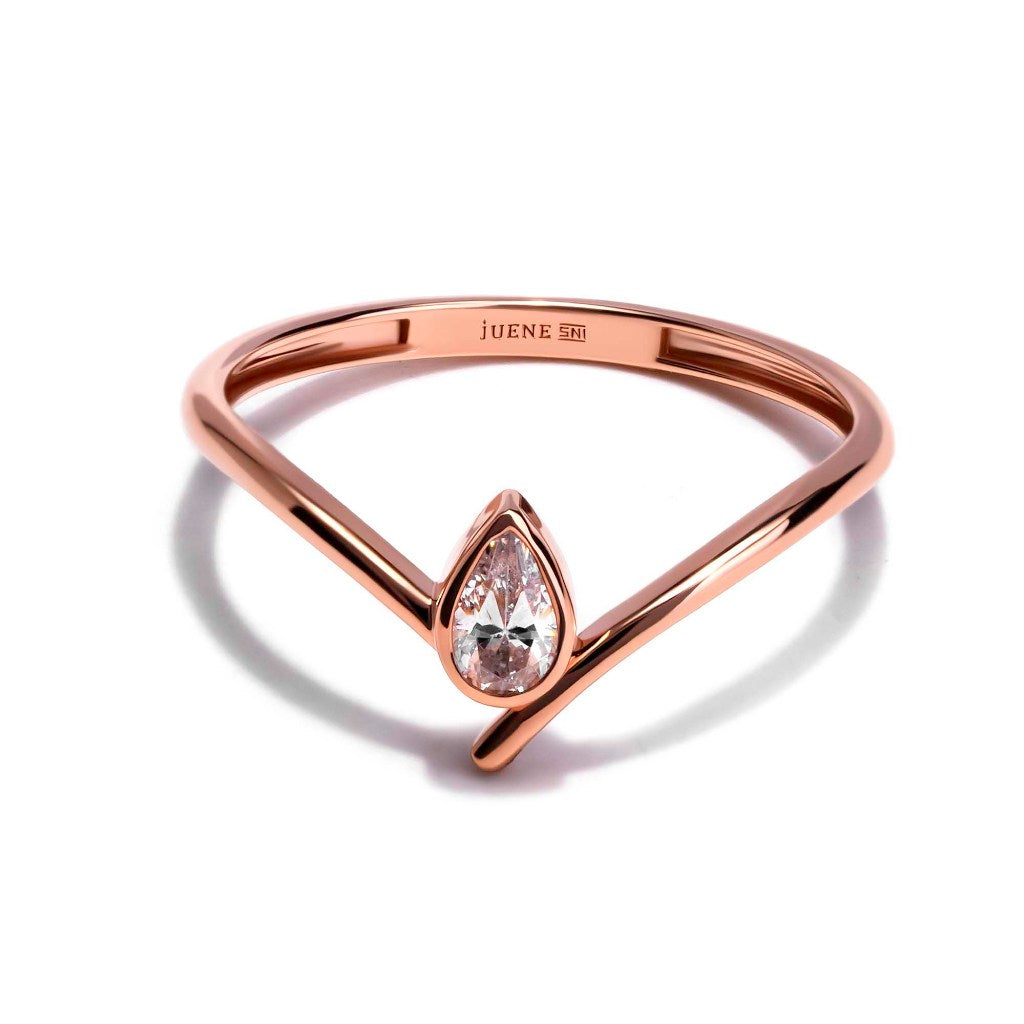 Cincin Emas 8K - Ciara Gold Ring - Veya Collection - Juene Jewelry
