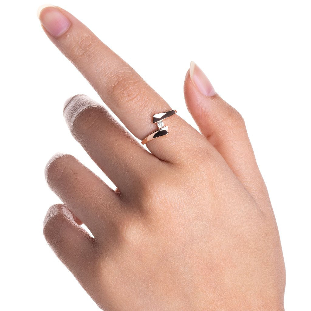 Cincin Emas 8K - Xena Gold Ring 02 - Terra Collection - Juene Jewelry