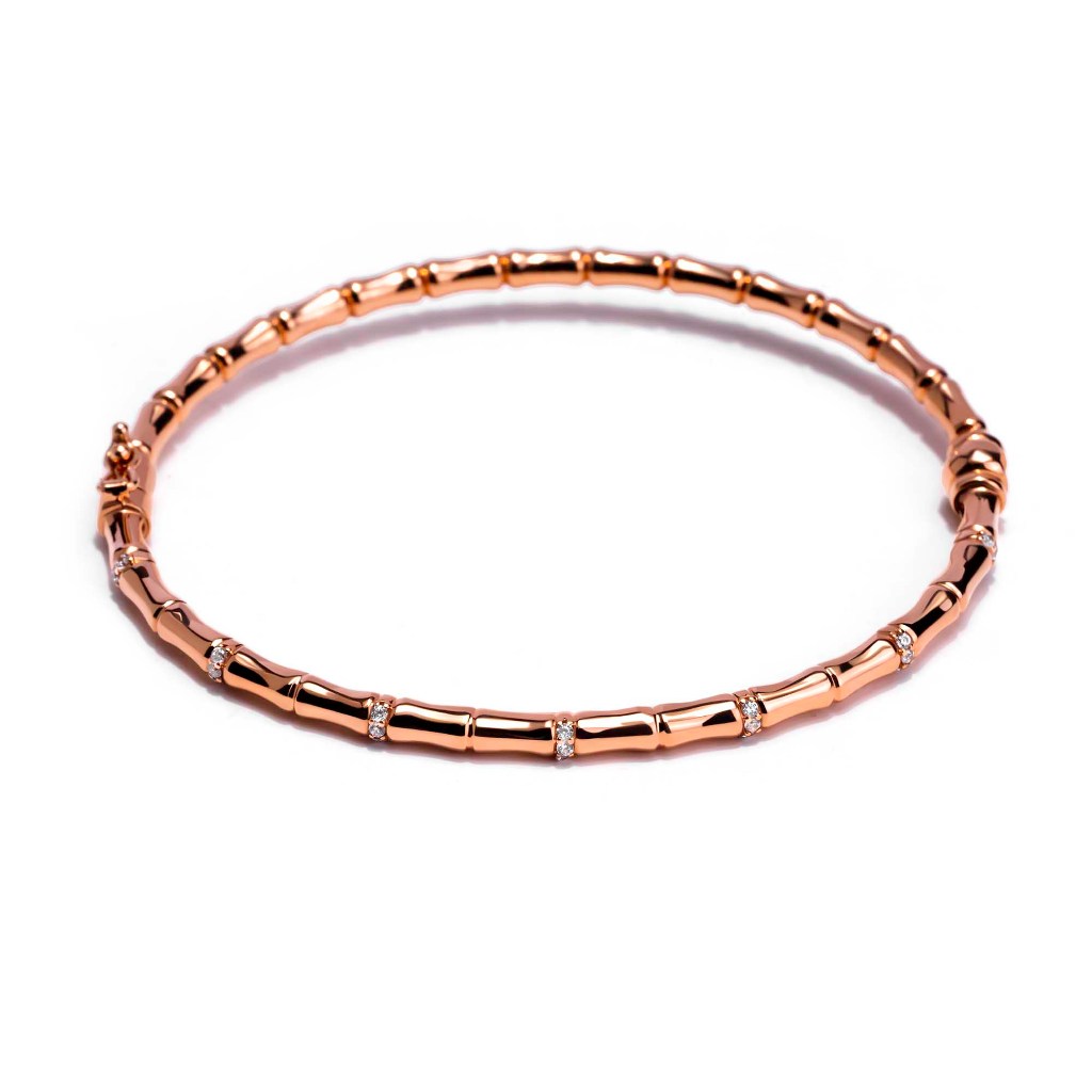 Gelang Emas 8K - Bamboo Gold Bangle - Veya Collection - Juene Jewelry