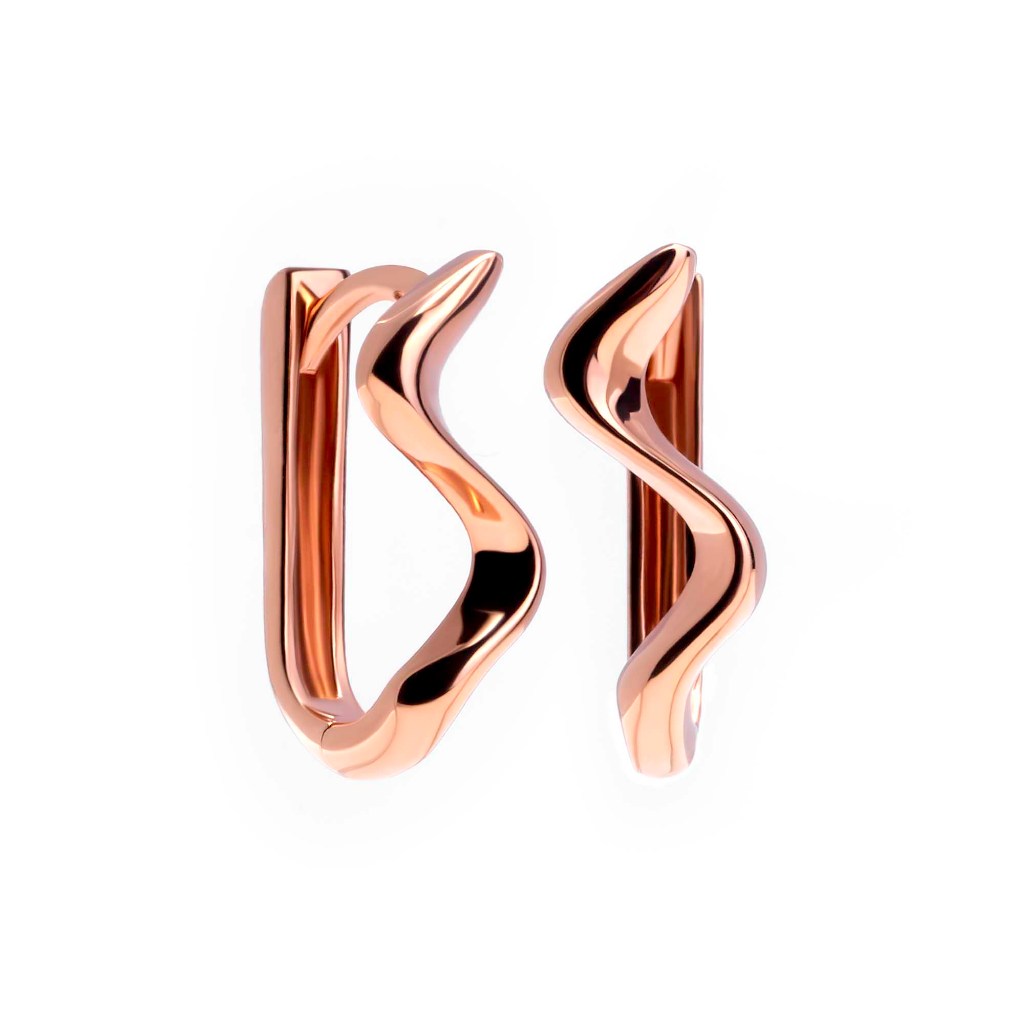 Anting Hoops Emas 8K - Thena Gold Earring - Veya Collection - Juene Jewelry
