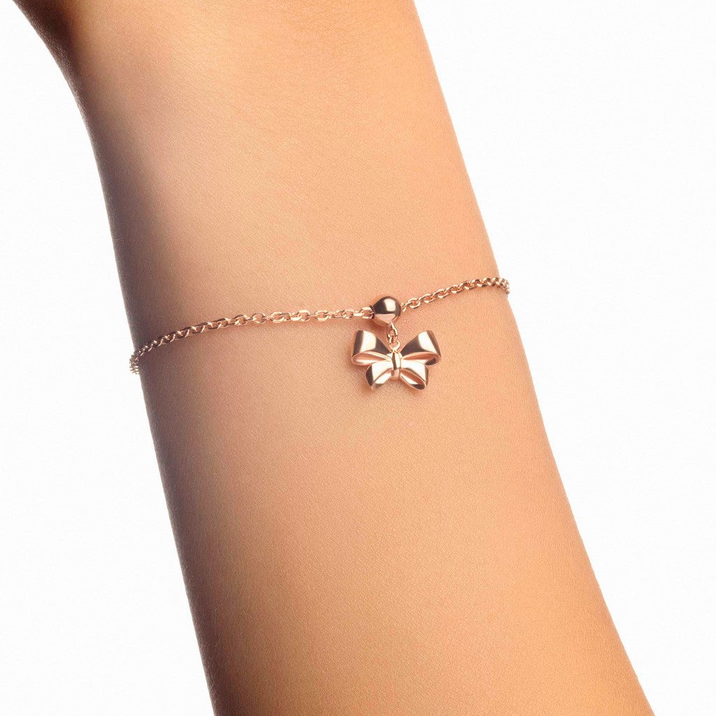 Liontin Emas 7k - Ribbon Gold Charm - Luxxe 02 Collection - Juene Jewelry