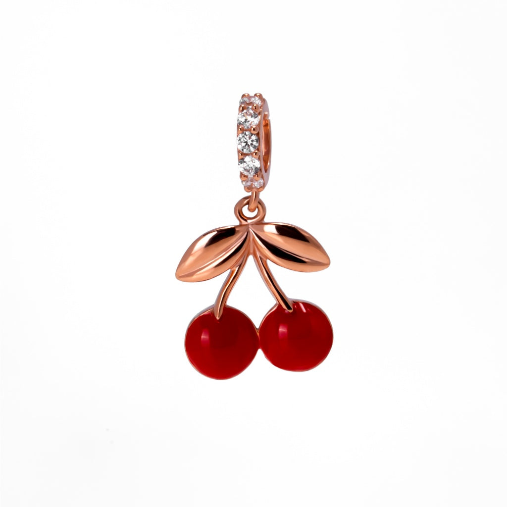 Liontin Emas 8k - Cherry Gold Charm - Fiora Collection - Juene Jewelry