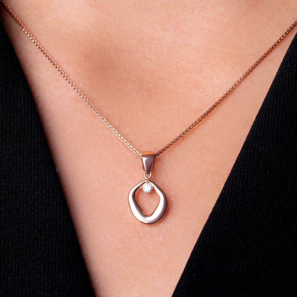 Liontin Emas 8K - Desiree Gold Pendant - Savara Collection - Juene Jewelry