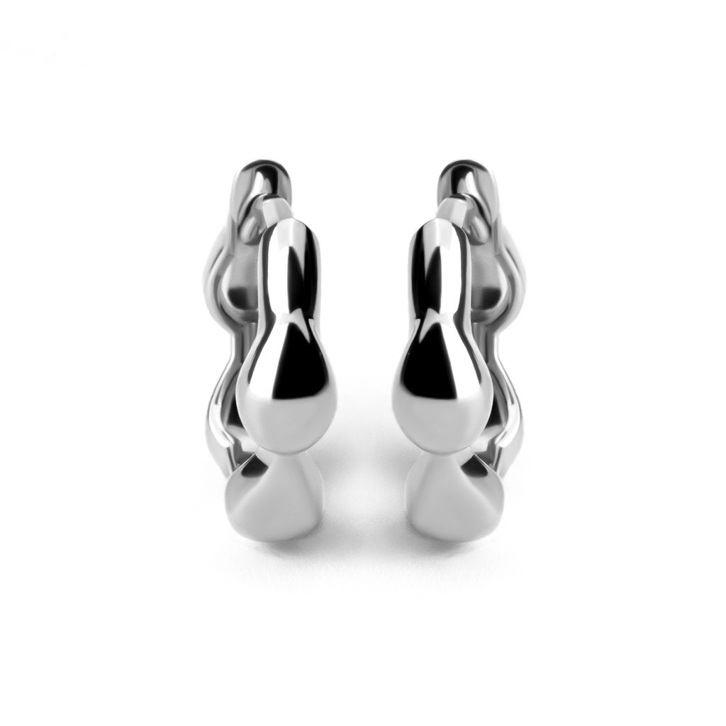Anting Hoops Emas 8K - Evora Gold Earring - Terra Collection - Juene Jewelry