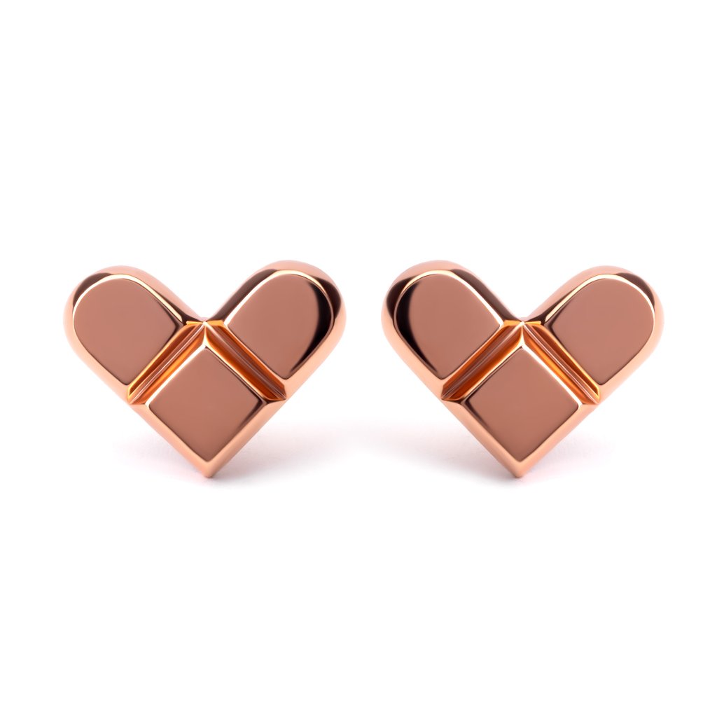 Anting Tusuk Emas 8K - Love Bar Gold Earring - Terra Collection - Juene Jewelry