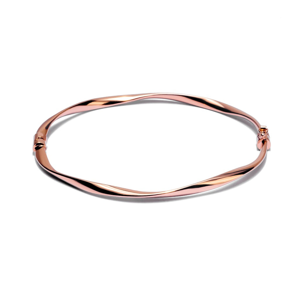 Gelang Emas 7k - Curvey Gold Bangle - Luxxe 03 Collection - Juene Jewelry