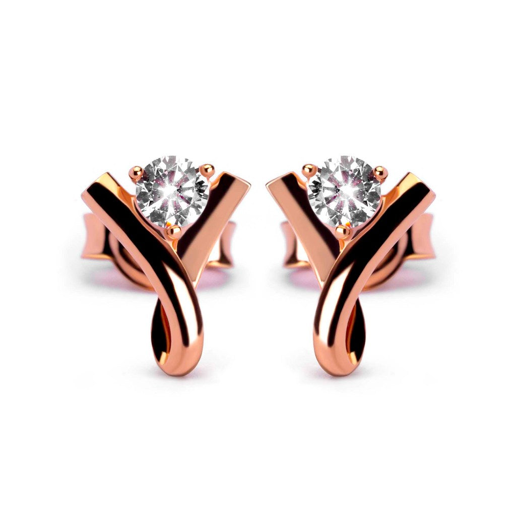 Anting Stud Emas 8k - Vala Gold Earring - Tally Collection - Juene Jewelry