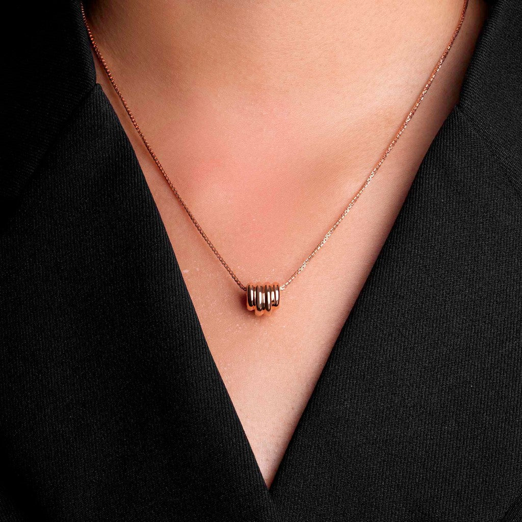 Kalung Serut Emas 8k - Runa Gold Necklace - Tally Collection - Juene Jewelry