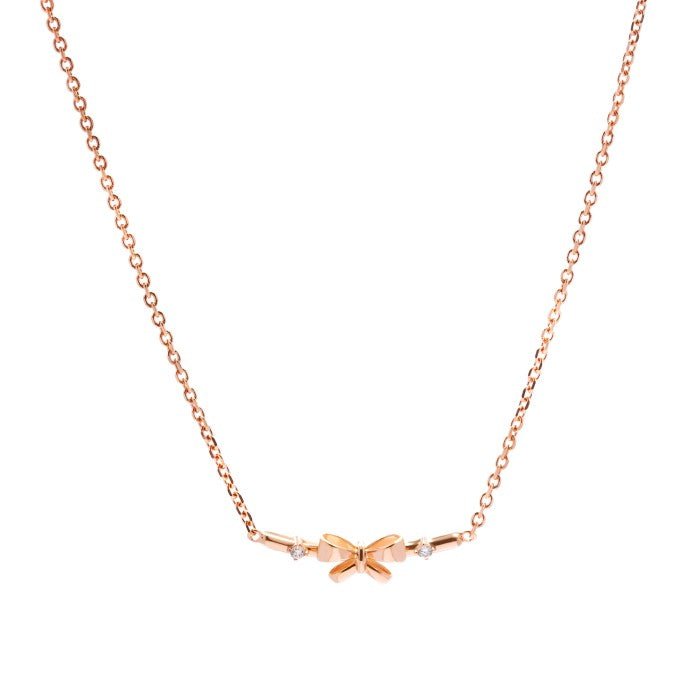 Kalung Rantai Emas 7k - Ribbon Gold Necklace - Twine Collection - Juene Jewelry