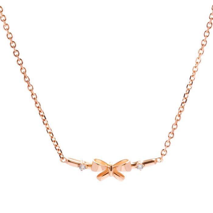 Kalung Rantai Emas 7k - Ribbon Gold Necklace - Twine Collection - Juene Jewelry