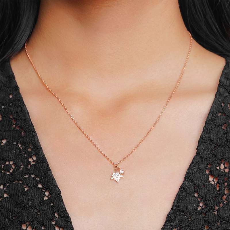 Kalung Serut Emas 7k - Autumn Gold Necklace - Garden Collection - Juene Jewelry - Juene