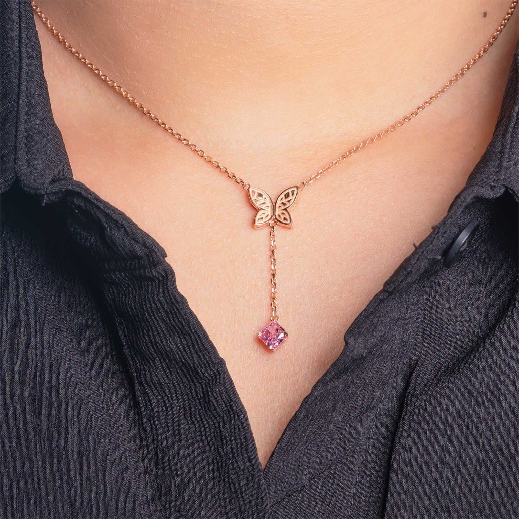Kalung Serut Emas 7k - Daria Gold Necklace - Pinky Crush Collection - Juene Jewelry - Juene