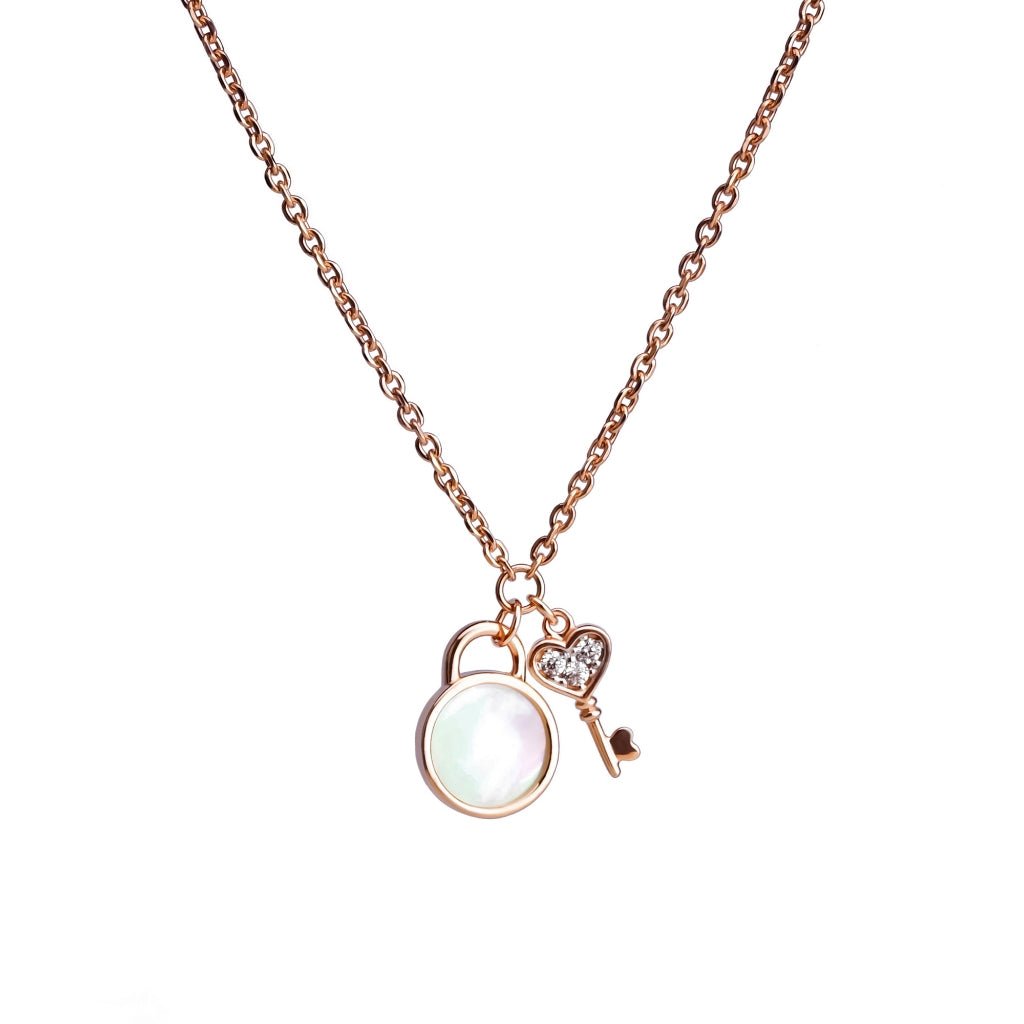 Kalung Serut Emas 7k - Key Pearl Gold Necklace - Mother of Pearl Collection - Juene Jewelry - Juene