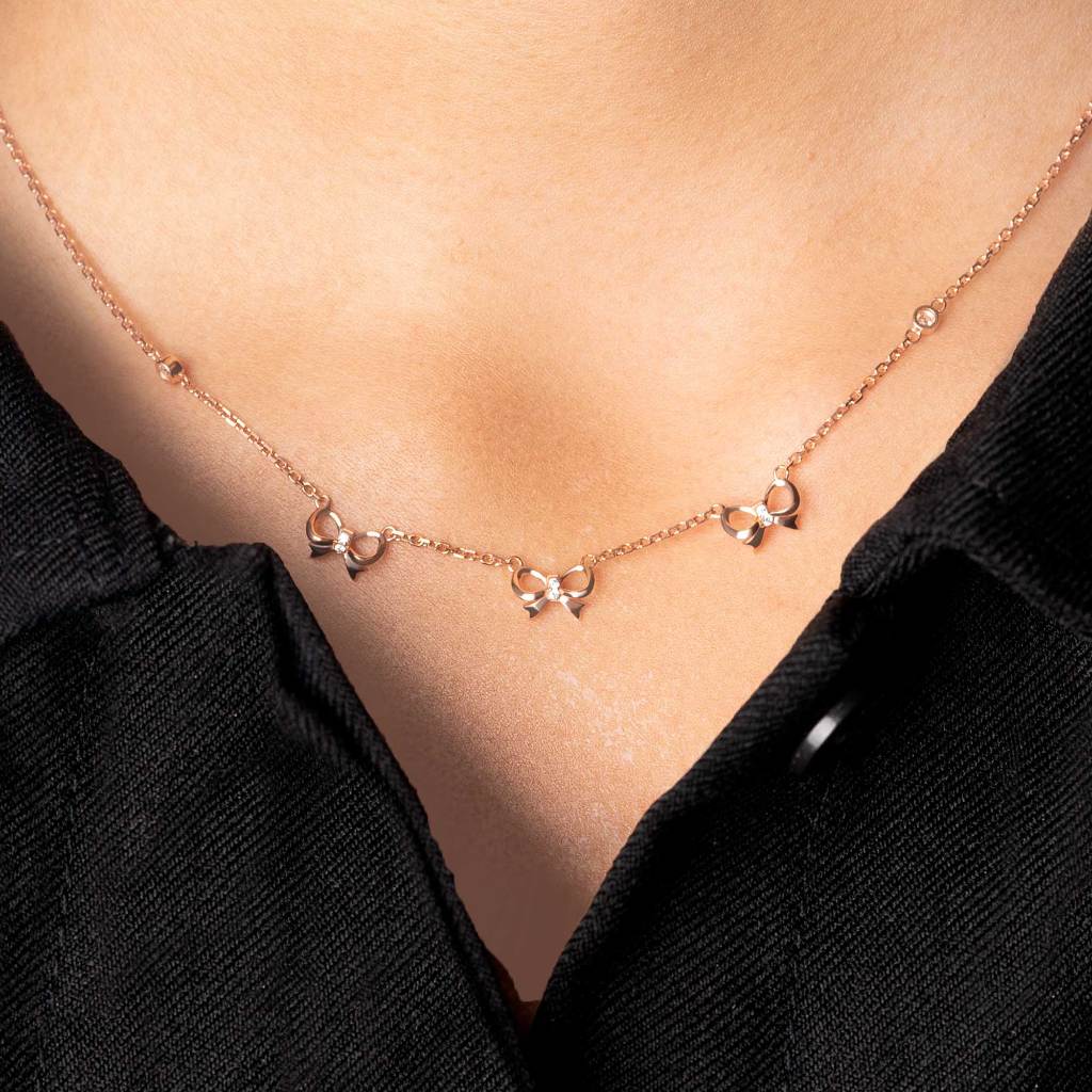 Kalung Serut Emas 7k - Mikhayla Gold Necklace - Treasure Collection - Juene Jewelry - Juene