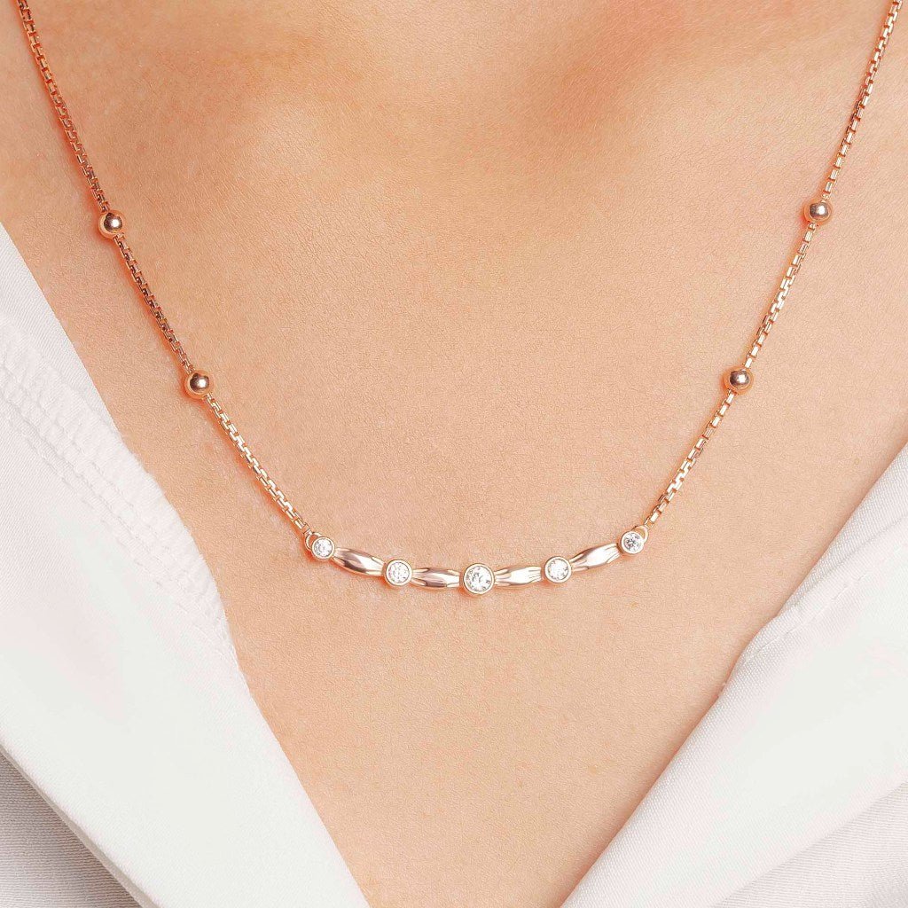 Kalung Serut Emas 7k - Orea Gold Necklace - Dotsy Collection - Juene Jewelry - Juene