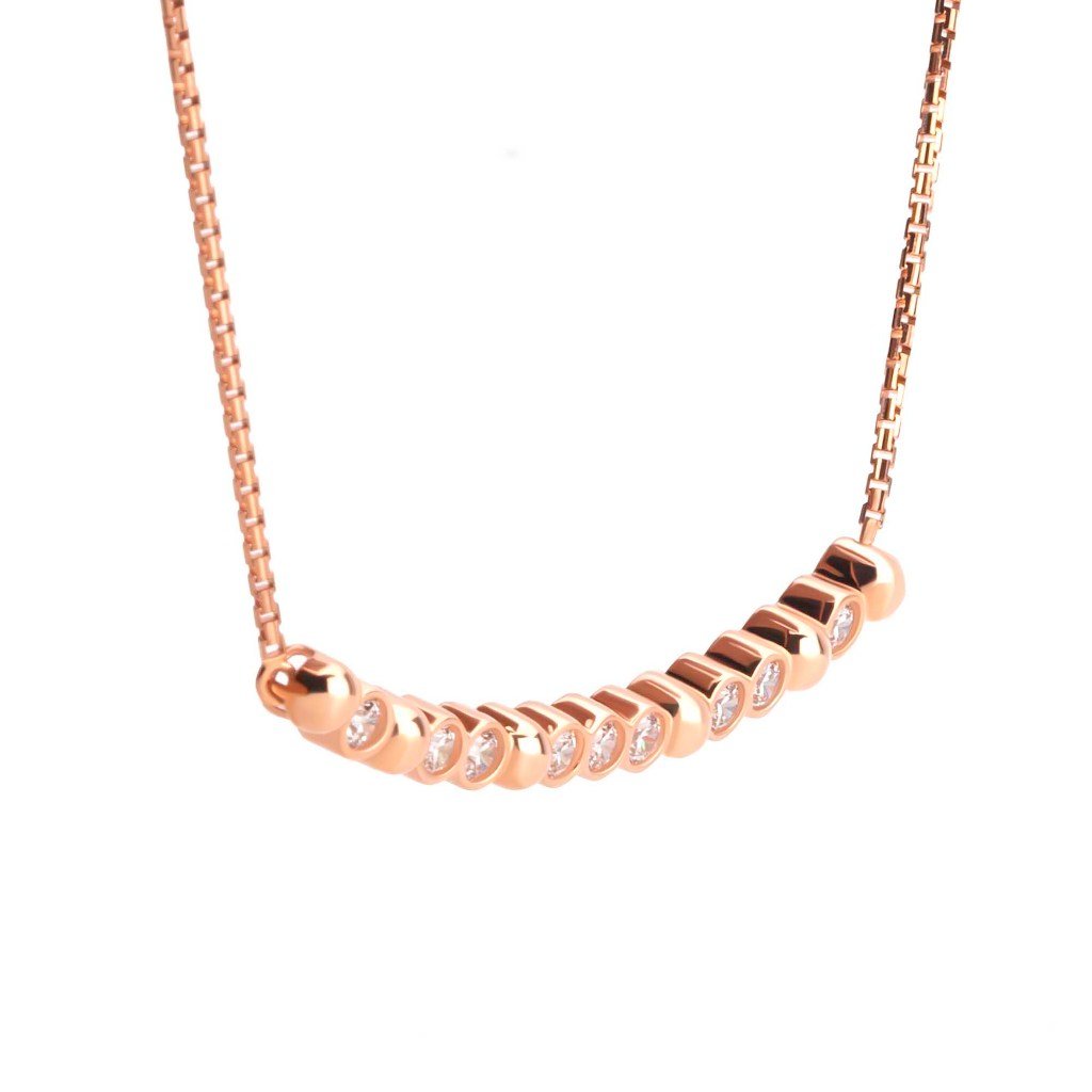 Kalung Serut Emas 7k - Rovia Gold Necklace - Dotsy Collection - Juene Jewelry - Juene