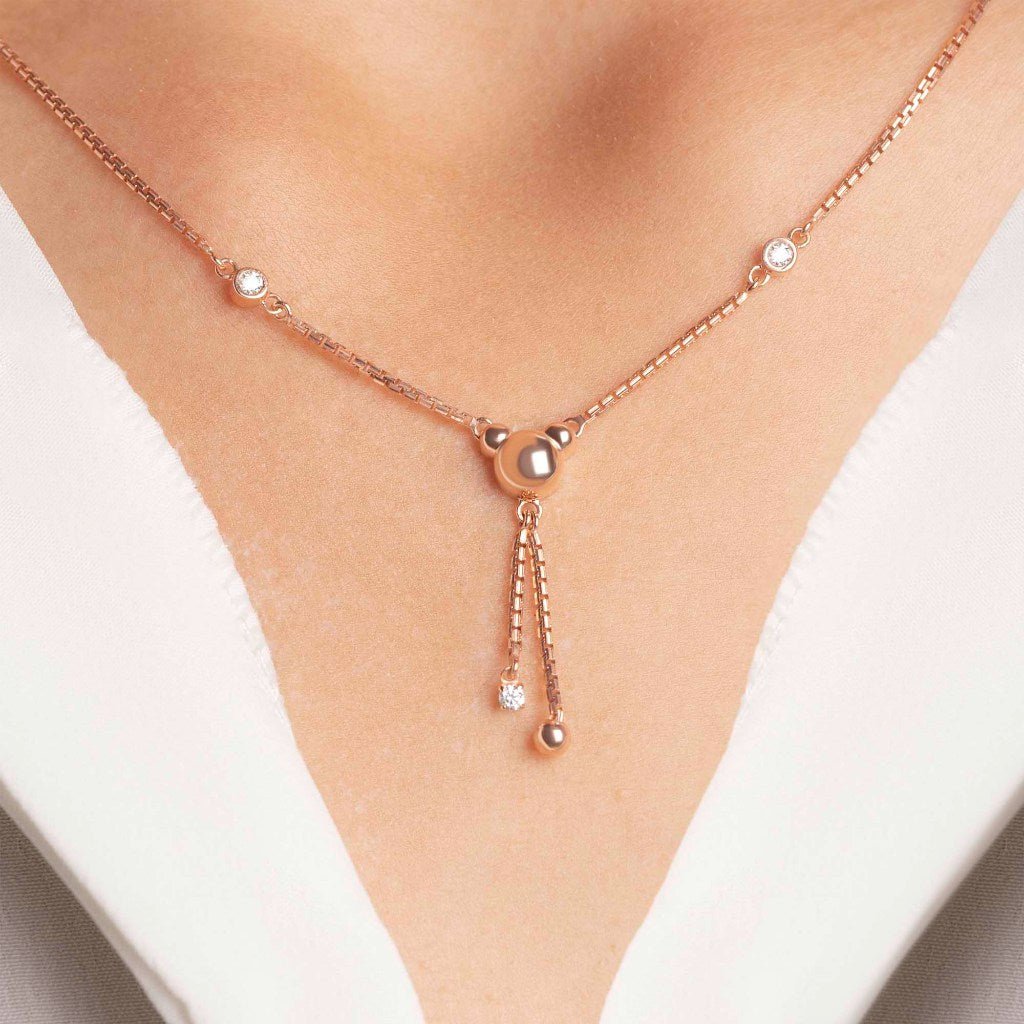 Kalung Serut Emas 7k - Teddy Gold Necklace - Dotsy Collection - Juene Jewelry - Juene