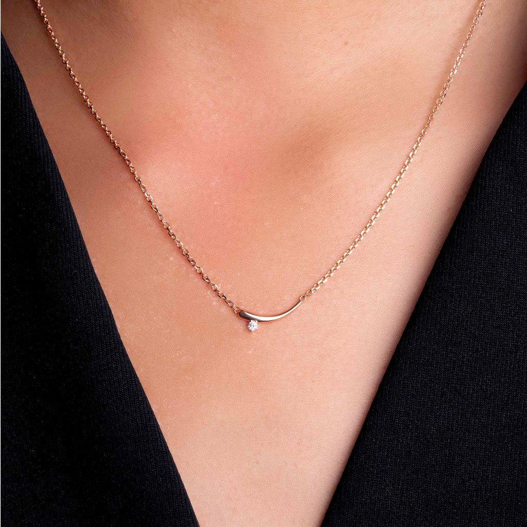 Kalung Serut Emas 8k - Stilla Gold Necklace - Tally Collection - Juene Jewelry - Juene Jewelry