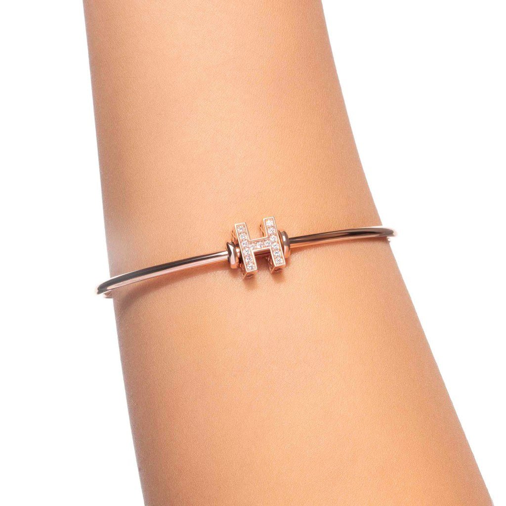 Liontin Emas 7k - Alphabet H Gold Charm - Dear You Collection - Juene Jewelry - Juene