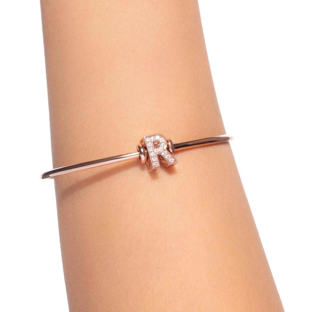 Liontin Emas 7k - Alphabet R Gold Charm - Dear You Collection - Juene Jewelry - Juene