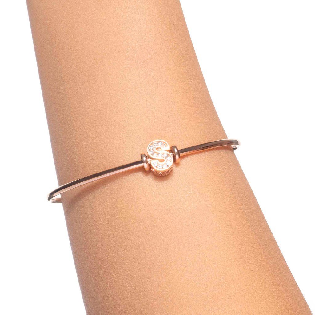 Liontin Emas 7k - Alphabet S Gold Charm - Dear You Collection - Juene Jewelry - Juene