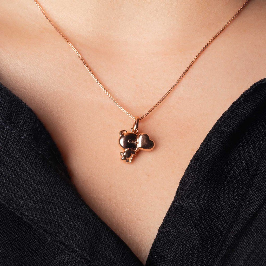 Liontin Emas 7k - Bear Gold Pendant - Bubbly Collection - Juene Jewelry - Juene