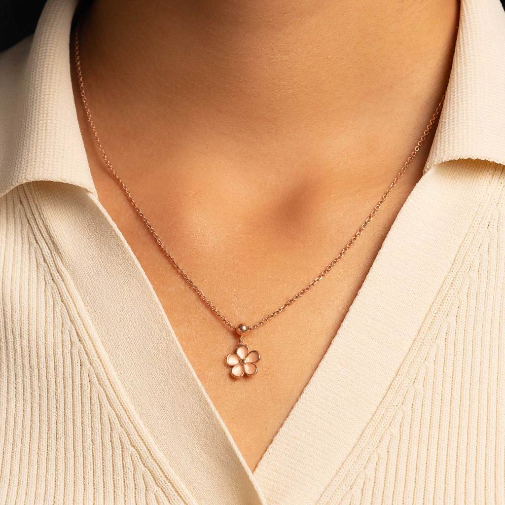 Liontin Emas 7k - Flower Gold Charm - Velina Collection - Juene Jewelry - Juene