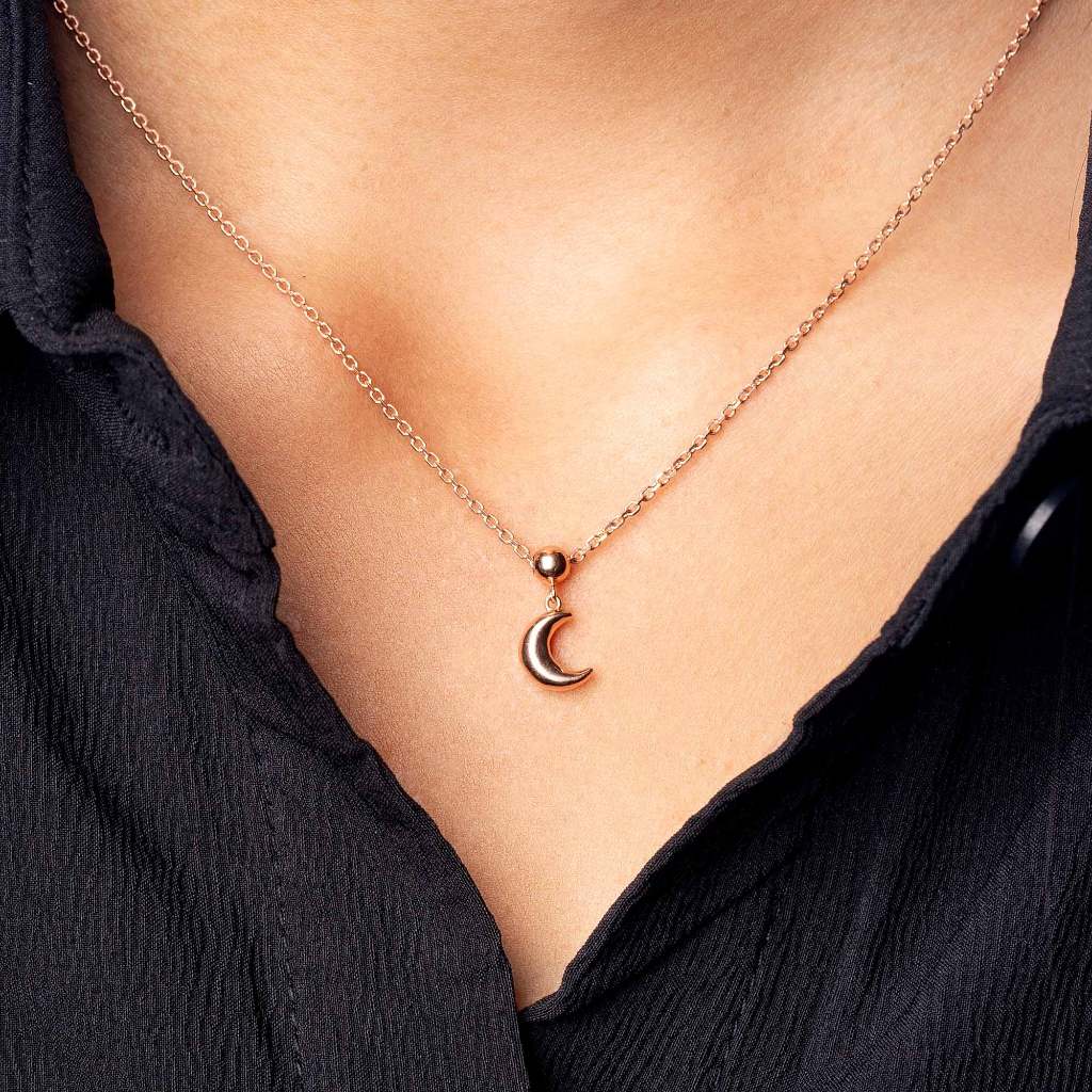 Liontin Emas 7k - Moon Gold Charm - With Love Collection - Cassandra Lee x Juene Jewelry - Juene