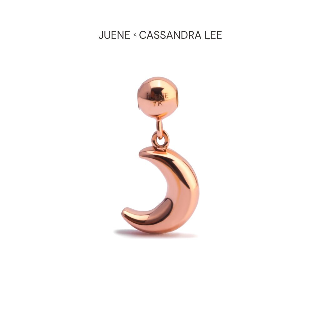 Liontin Emas 7k - Moon Gold Charm - With Love Collection - Cassandra Lee x Juene Jewelry - Juene