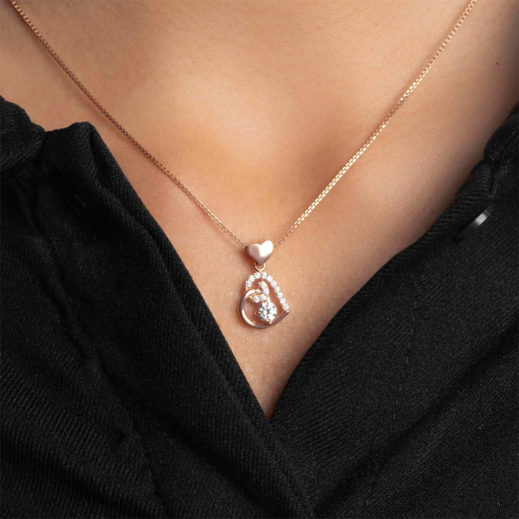 Liontin Emas 7k - Valentina Gold Pendant - Eternal Collection - Juene Jewelry - Juene