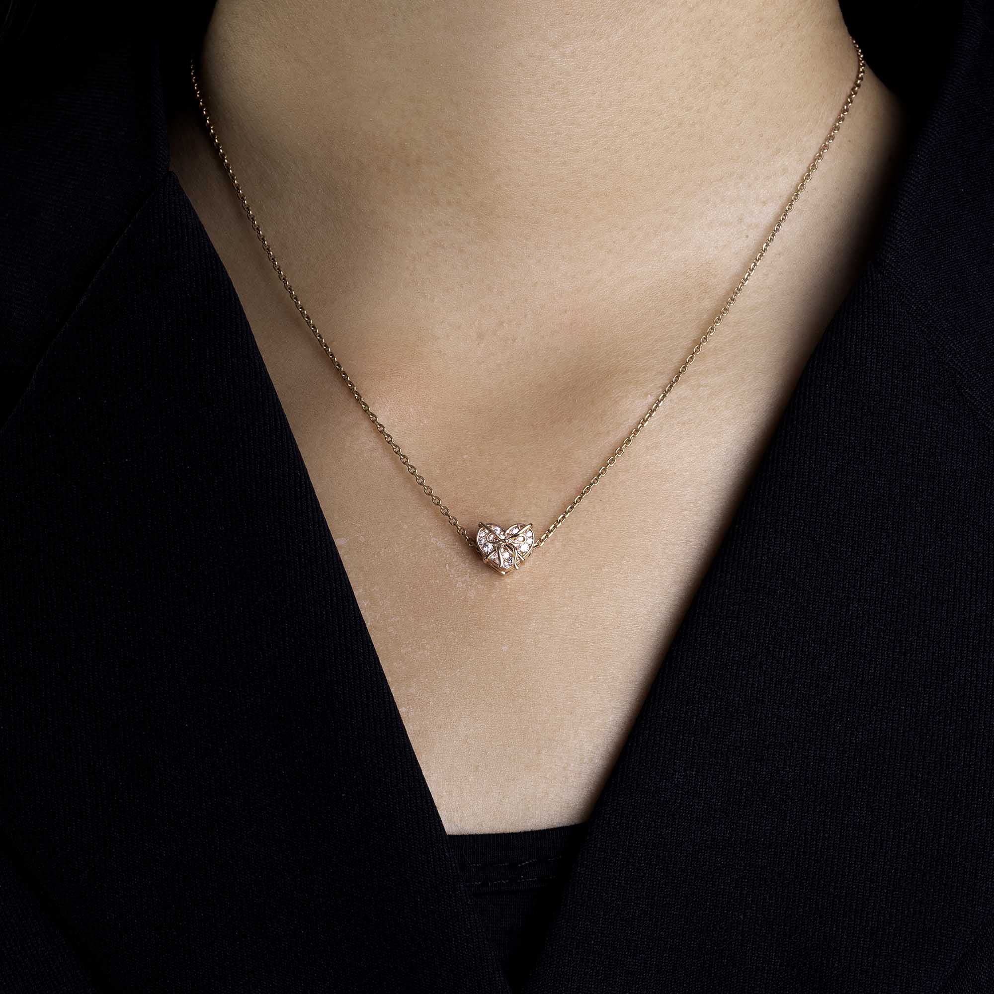 Liontin Emas 8k - Love Ribbon Gold Charm - Evelina Collection - Juene Jewelry - Juene Jewelry