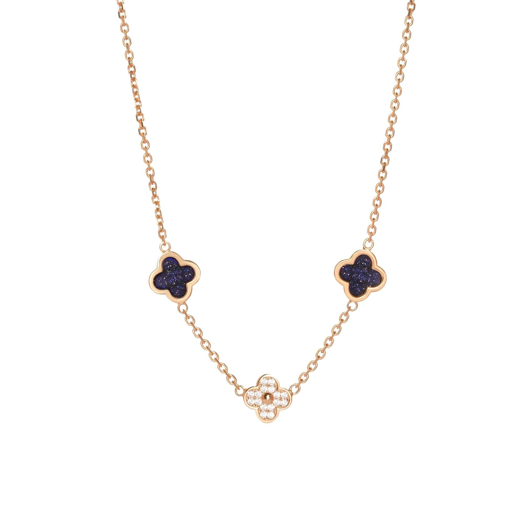 Alinda Gold Necklace - Milky Way - Juene Jewelry