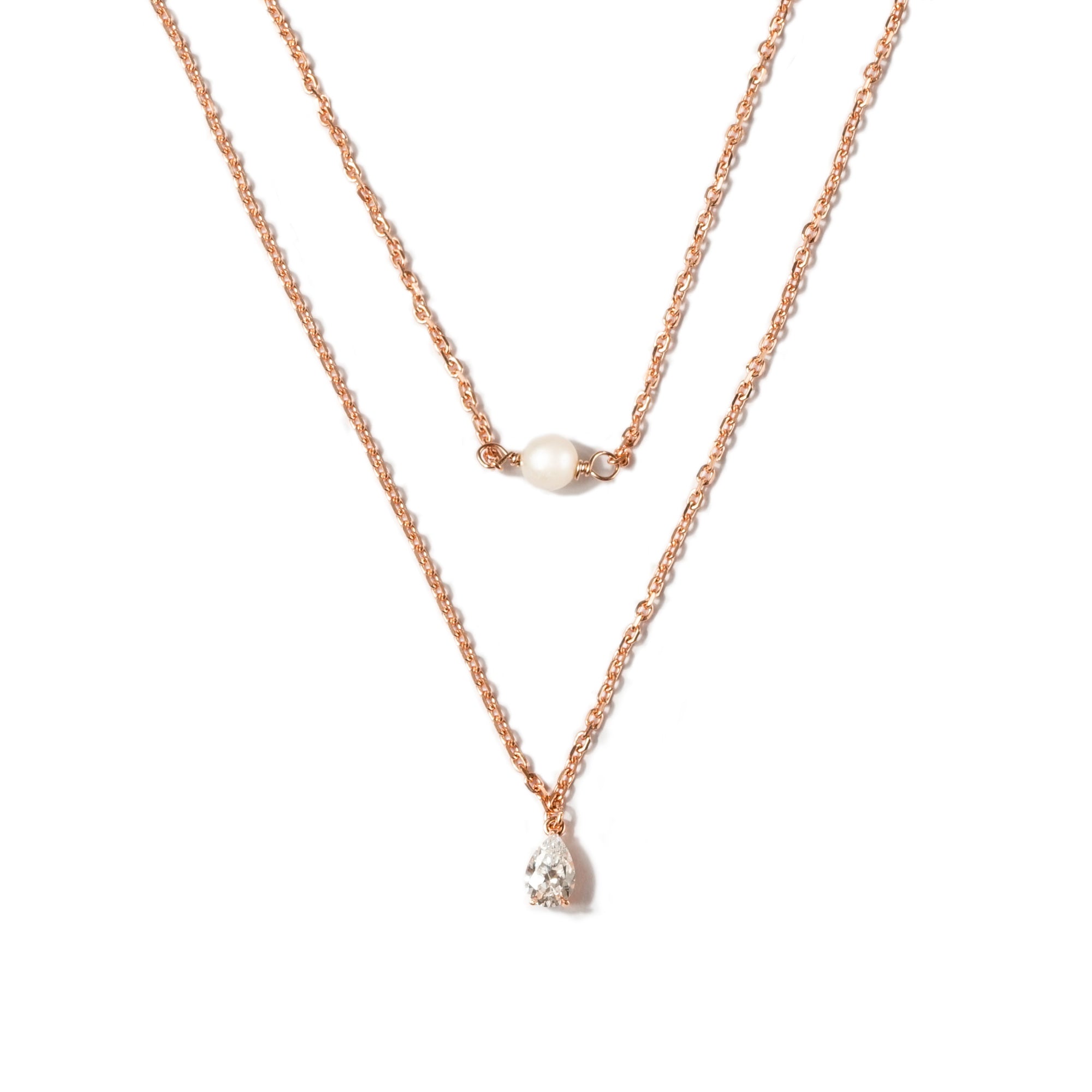 Juene Jewelry - ARIEL MOTHER OF PEARL GOLD NECKLACE - Juene Jewelry