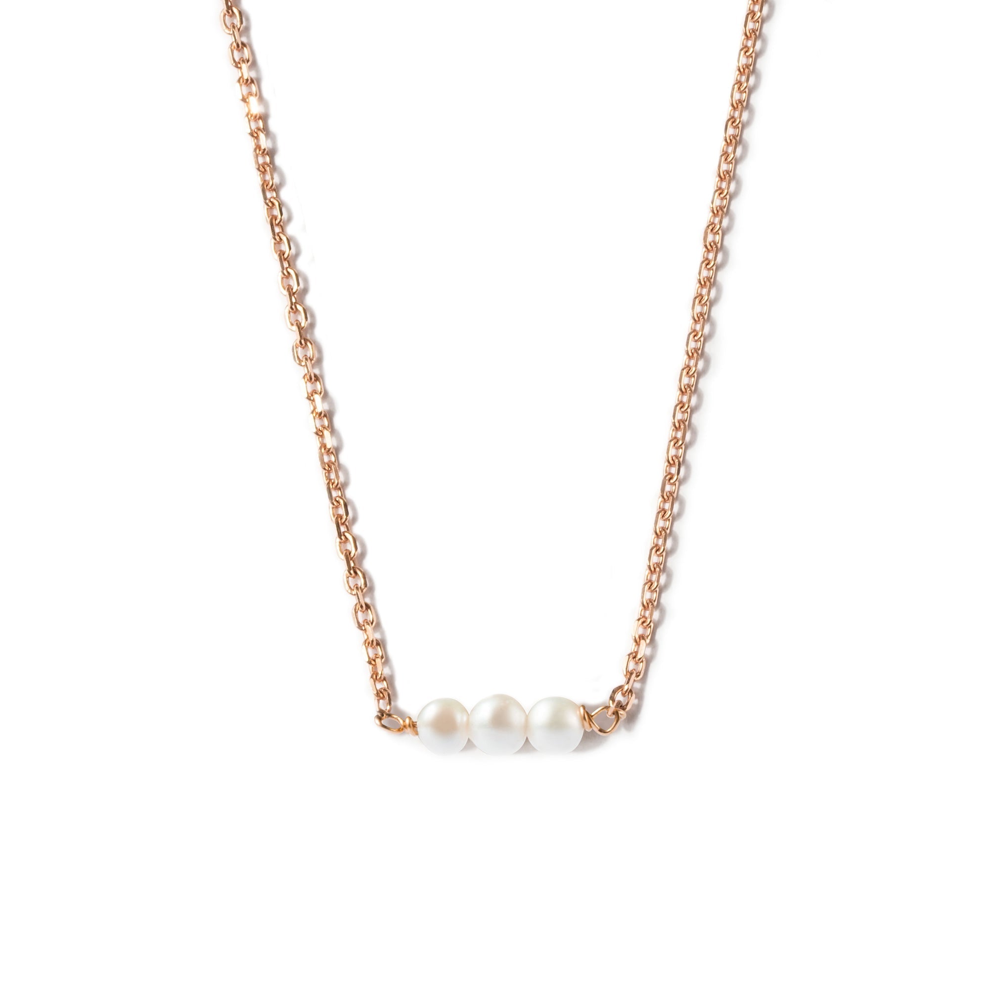 Juene Jewelry - DIANA PEARL GOLD NECKLACE - Juene Jewelry