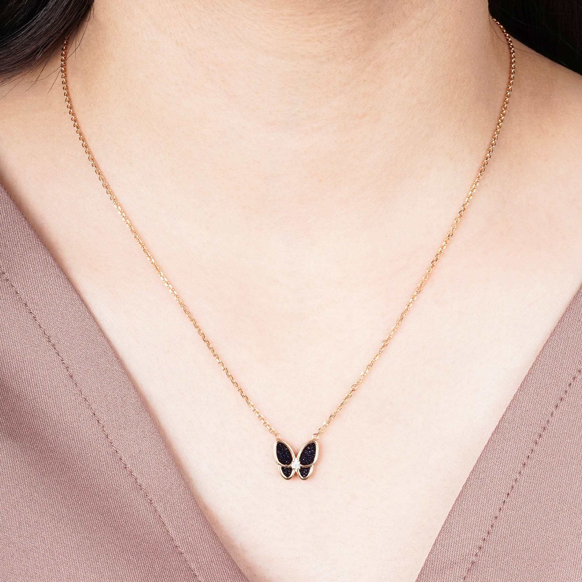 Lumina Gold Necklace - Milky Way - Juene Jewelry