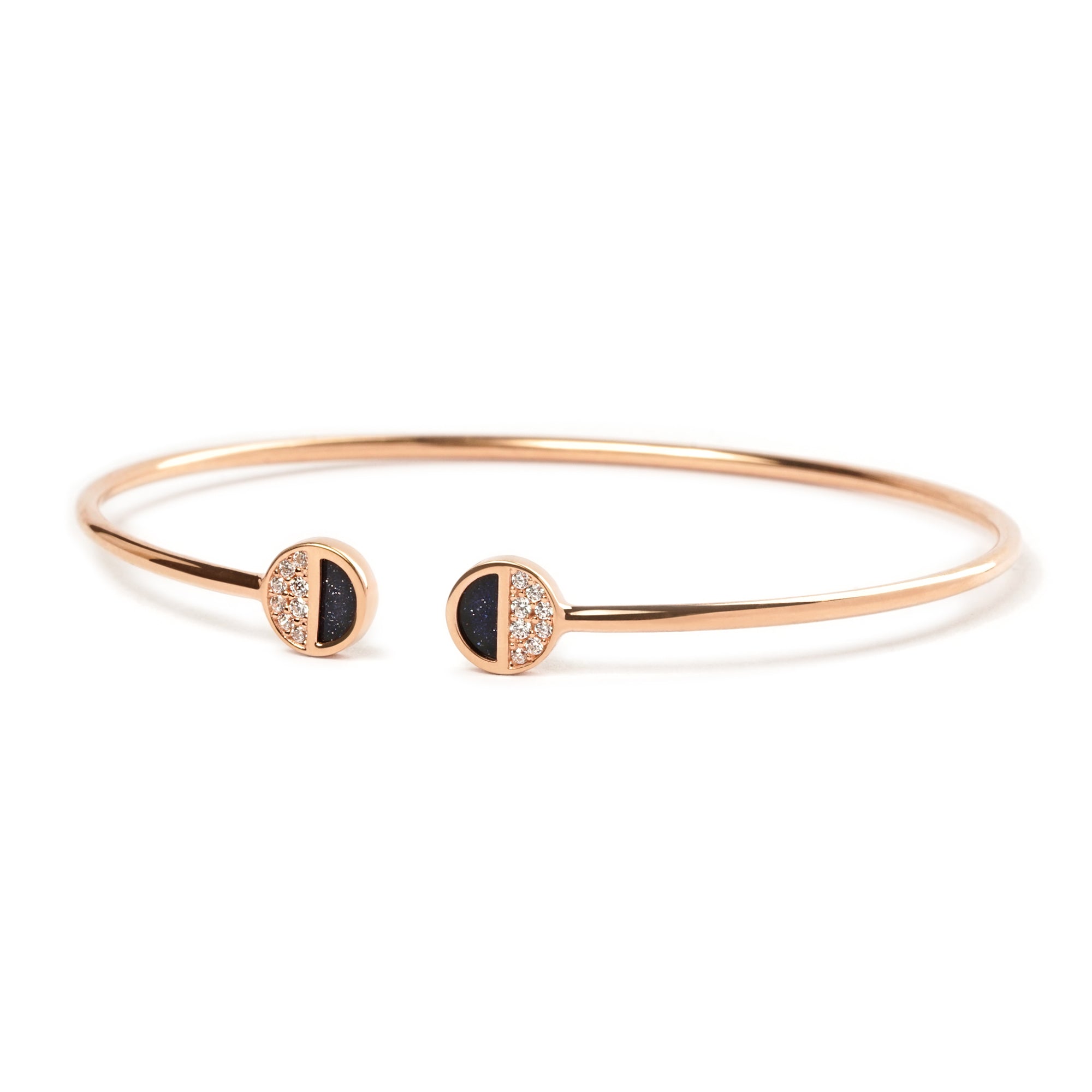 Mira Gold Bangle - Milky Way - Juene Jewelry